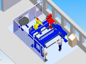 Universal robotized welding workplace
