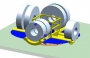 Rotary container for sheet rolls